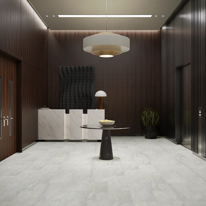 Philadelphia Commercial - Obelisk - Luxury Vinyl Tile - Light Gray Soapstone Room Scene