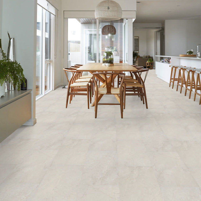 Philadelphia Commercial - Obelisk - Loose Lay Luxury Vinyl Tile - Ivory Soapstone Room Scene
