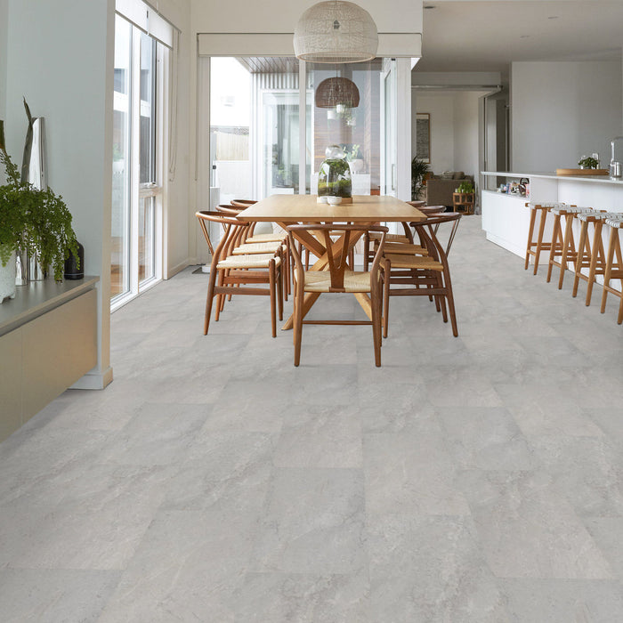 Philadelphia Commercial - Obelisk - Loose Lay Luxury Vinyl Tile - Light Gray Soapstone Room Scene