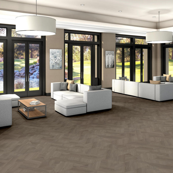 Philadelphia Commercial - Parquet Plank - Luxury Vinyl Tile - Bungalow Room Scene