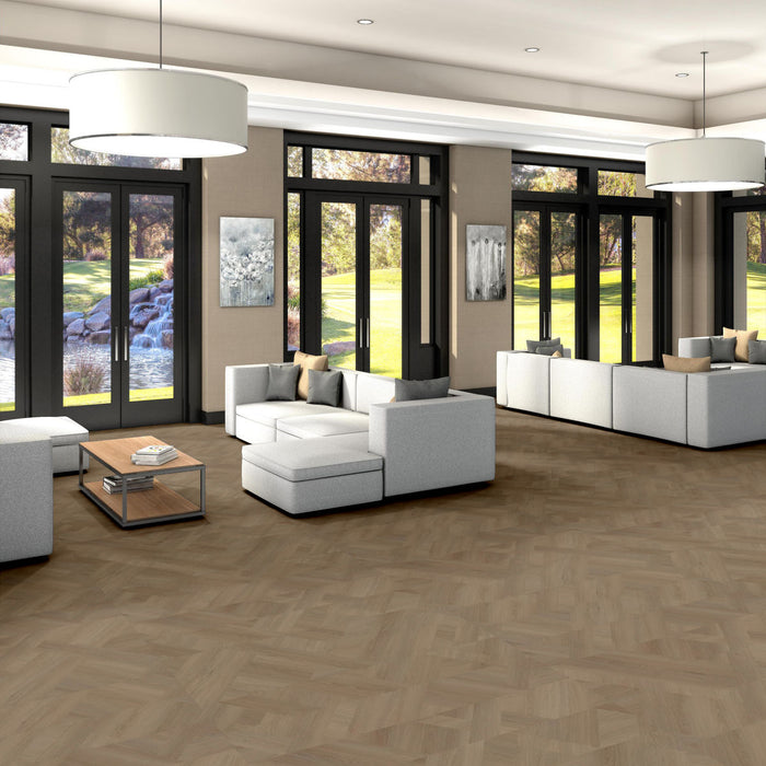Philadelphia Commercial - Parquet Plank - Luxury Vinyl Tile - Ash Room scene