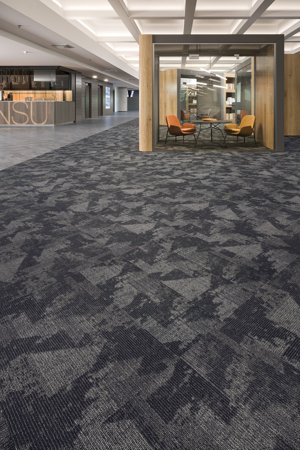 Mohawk Group - Learn and Live - Accredited - Carpet Tile - Doctorate Room Scene