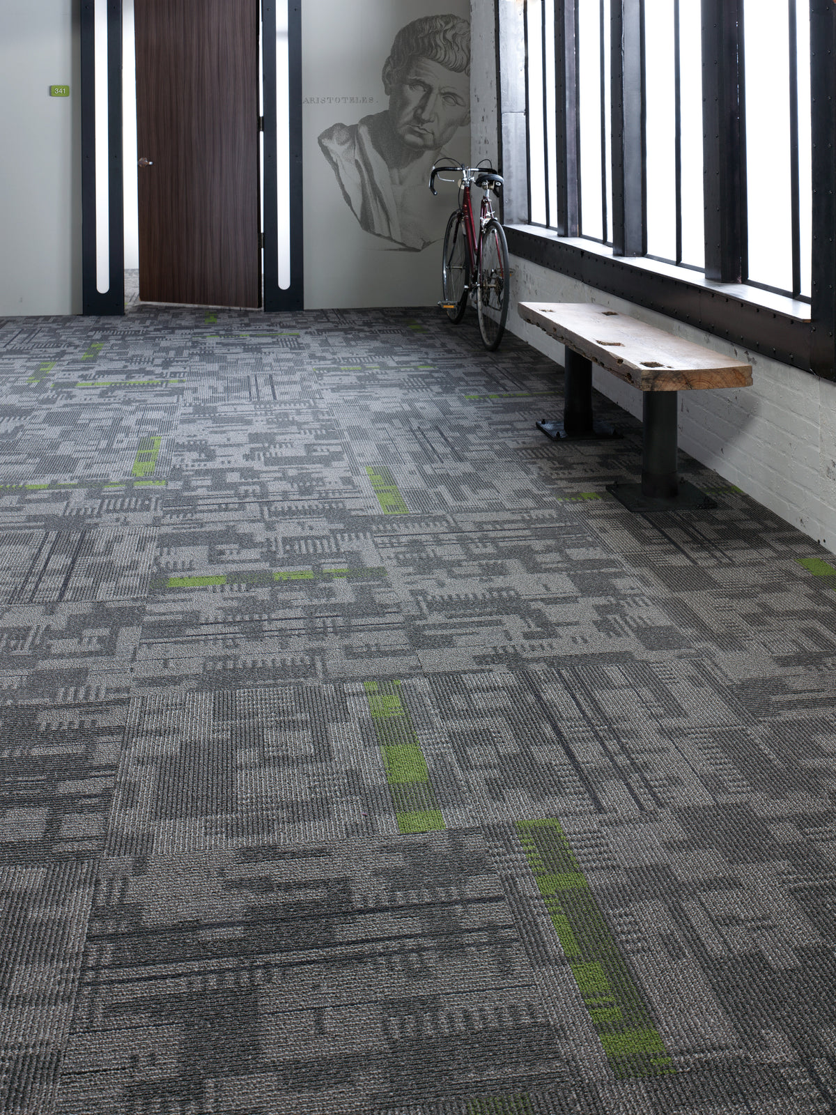 Mohawk Group - Renegade - Mutineer - Carpet Tile - Roust About Room Scene