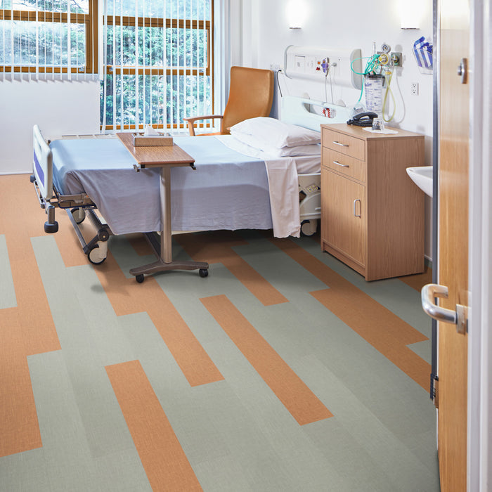 Karndean - Opus 6 in. x 36 in. Commercial Gluedown Vinyl Plank - Amber Patient Room Install