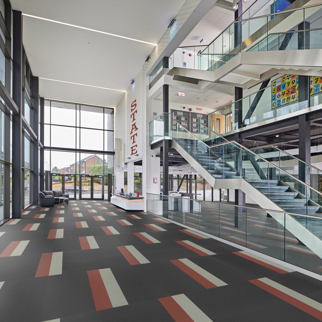Karndean - Opus 6 in. x 36 in. Commercial Gluedown Vinyl Plank - Burnt Sienna Education Install