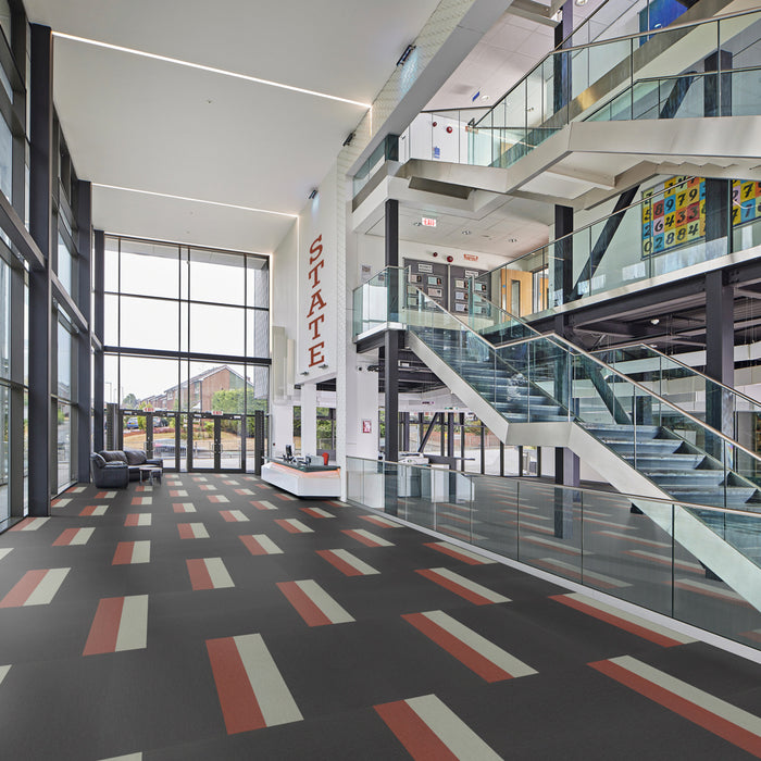 Karndean - Opus 6 in. x 36 in. Commercial Gluedown Vinyl Plank - Burnt Sienna Education Install