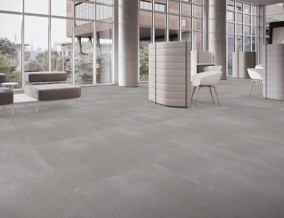Tarkett - Event+ Stone - Urban Stone - 36" x 36" - Luxury Vinyl Tile - Midtown Installed