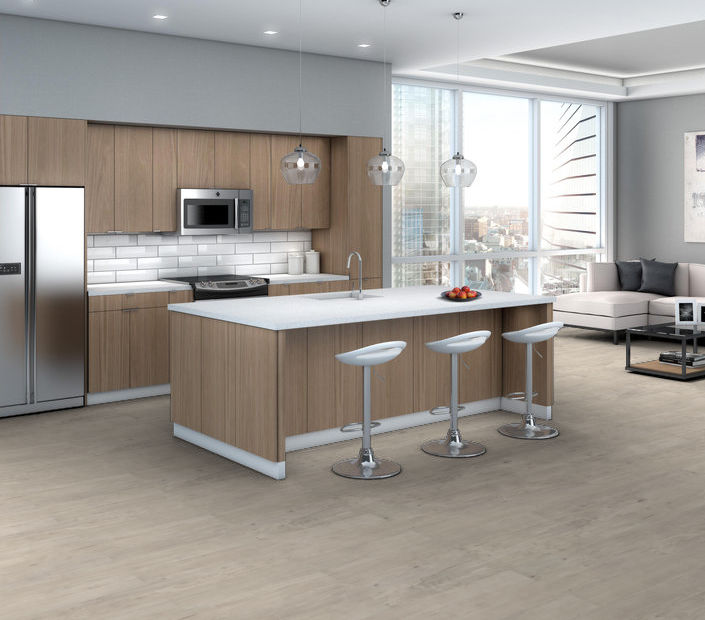 Philadelphia Commercial - Purview SPC Click - Luxury Vinyl Plank - Antler floor installation