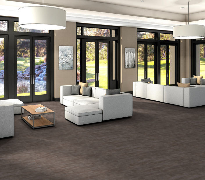Philadelphia Commercial - Purview SPC Click - Luxury Vinyl Plank - Jasper floor installation