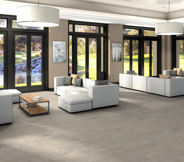Philadelphia Commercial - Purview SPC Click - Luxury Vinyl Plank - Antler floor installation