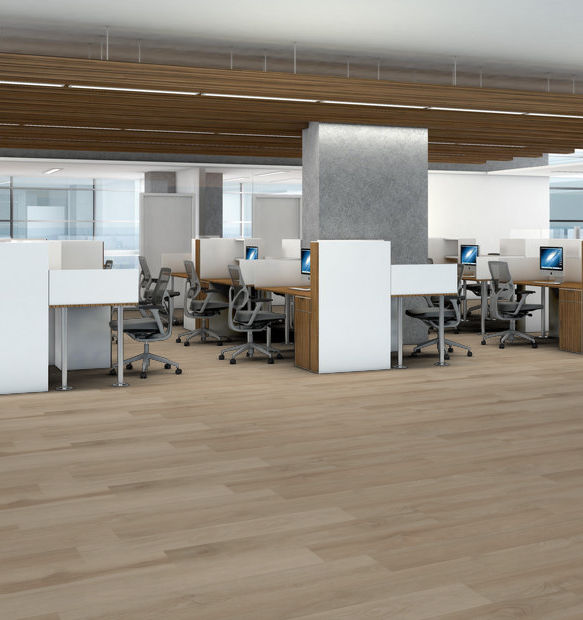 Philadelphia Commercial - Silva Valley 12 - Luxury Vinyl Plank - White Sands floor installation