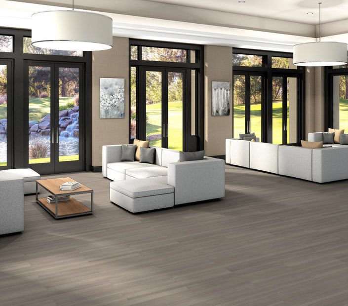 Philadelphia Commercial - Purview 20 - Luxury Vinyl Tile - Urbane Khaki floor installation