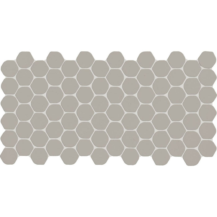 Daltile - Keystones - 2" Organic Hexagon - Porcelain Tile Mosaic - Matte - Desert Gray