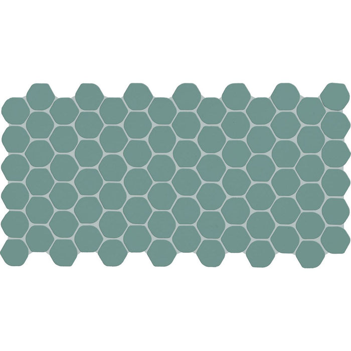 Daltile - Keystones - 2" Organic Hexagon - Porcelain Tile Mosaic - Matte - Aegean