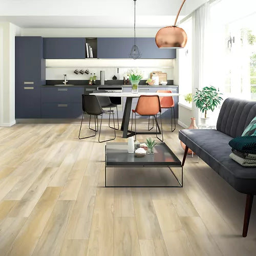 Mohawk - SolidTech Select - Founder&#39;s Trace 7 in. x 48 in. - Shoreline - Room Scene