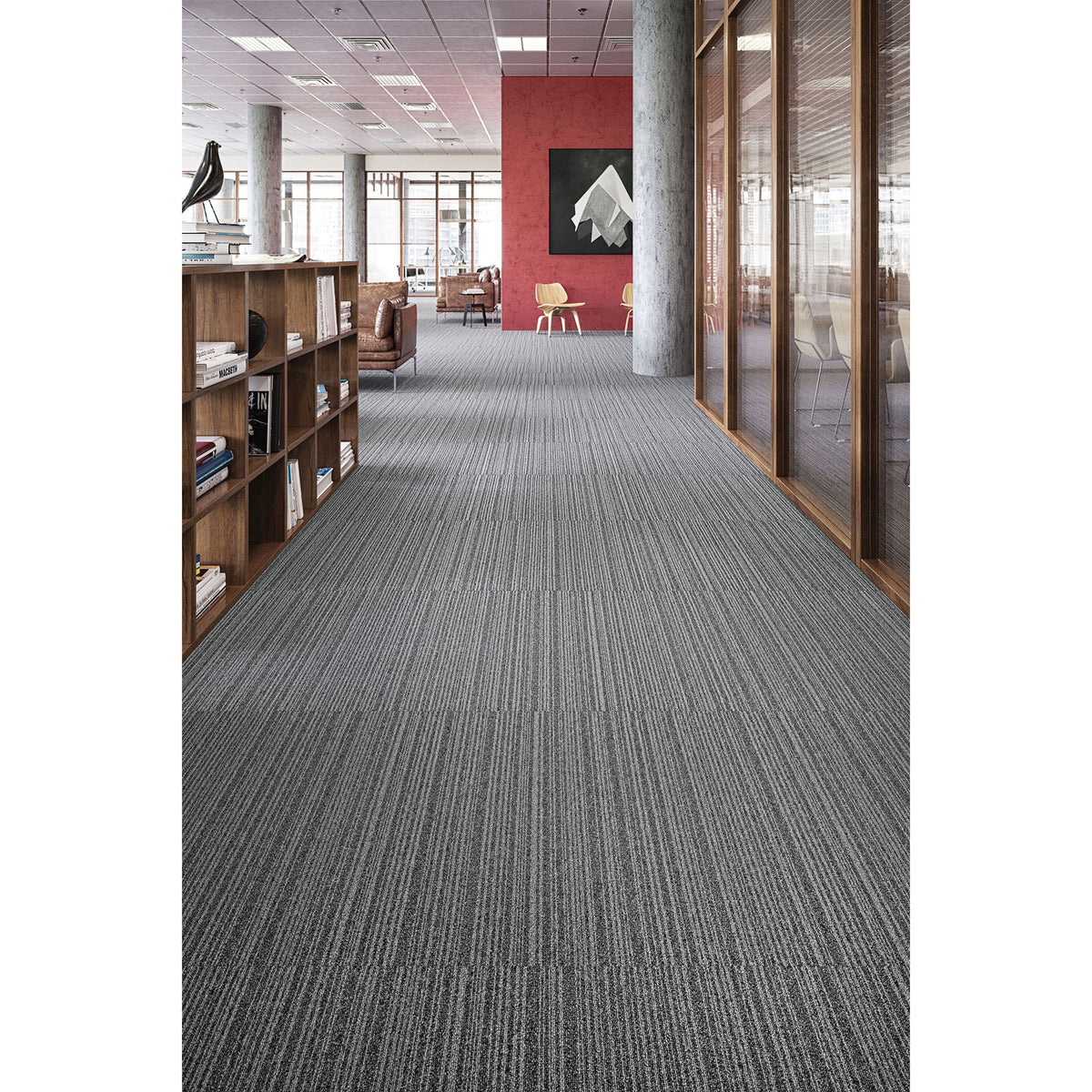 Mohawk Group - Art Intervention Draft Point Commercial Carpet Tile - Iron 979