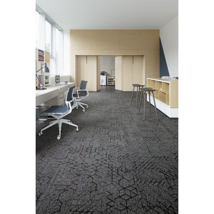 Mohawk Group - Visual Edge Angled Perception Carpet Tile - Metal Gray