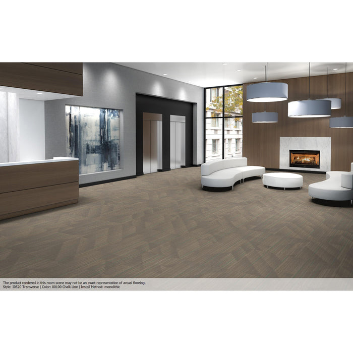 Patcraft - Infrastructure Collection - Transverse Carpet Tile - Chalk Line