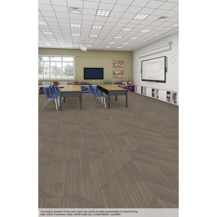 Patcraft - Infrastructure Collection - Transverse Carpet Tile - Chalk Line