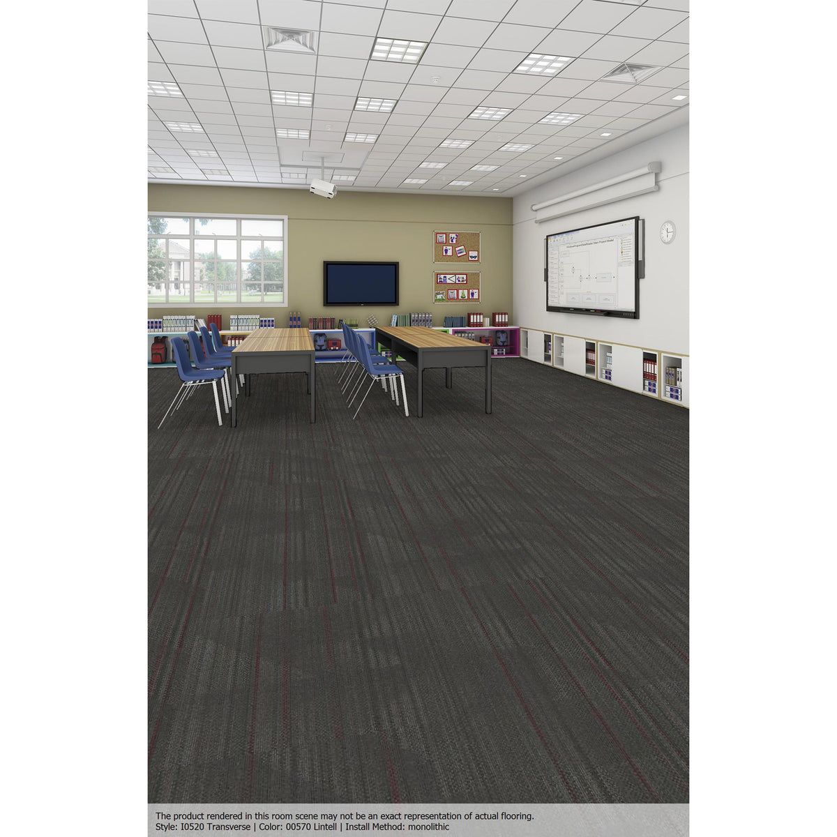 Patcraft - Infrastructure Collection - Transverse Carpet Tile - Lintell