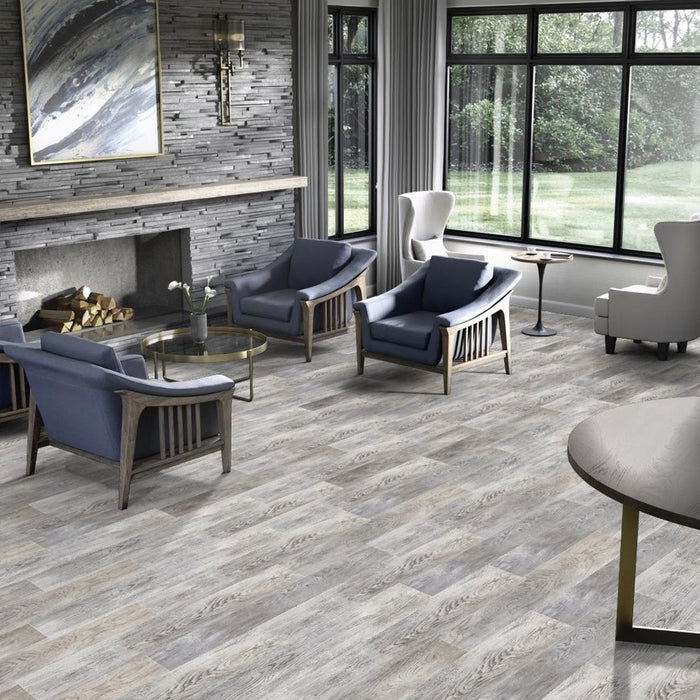 Tarkett Flooring - Adaptt - Woodlot 7.25 in. x 48 in. - Whitewashed Room Scene